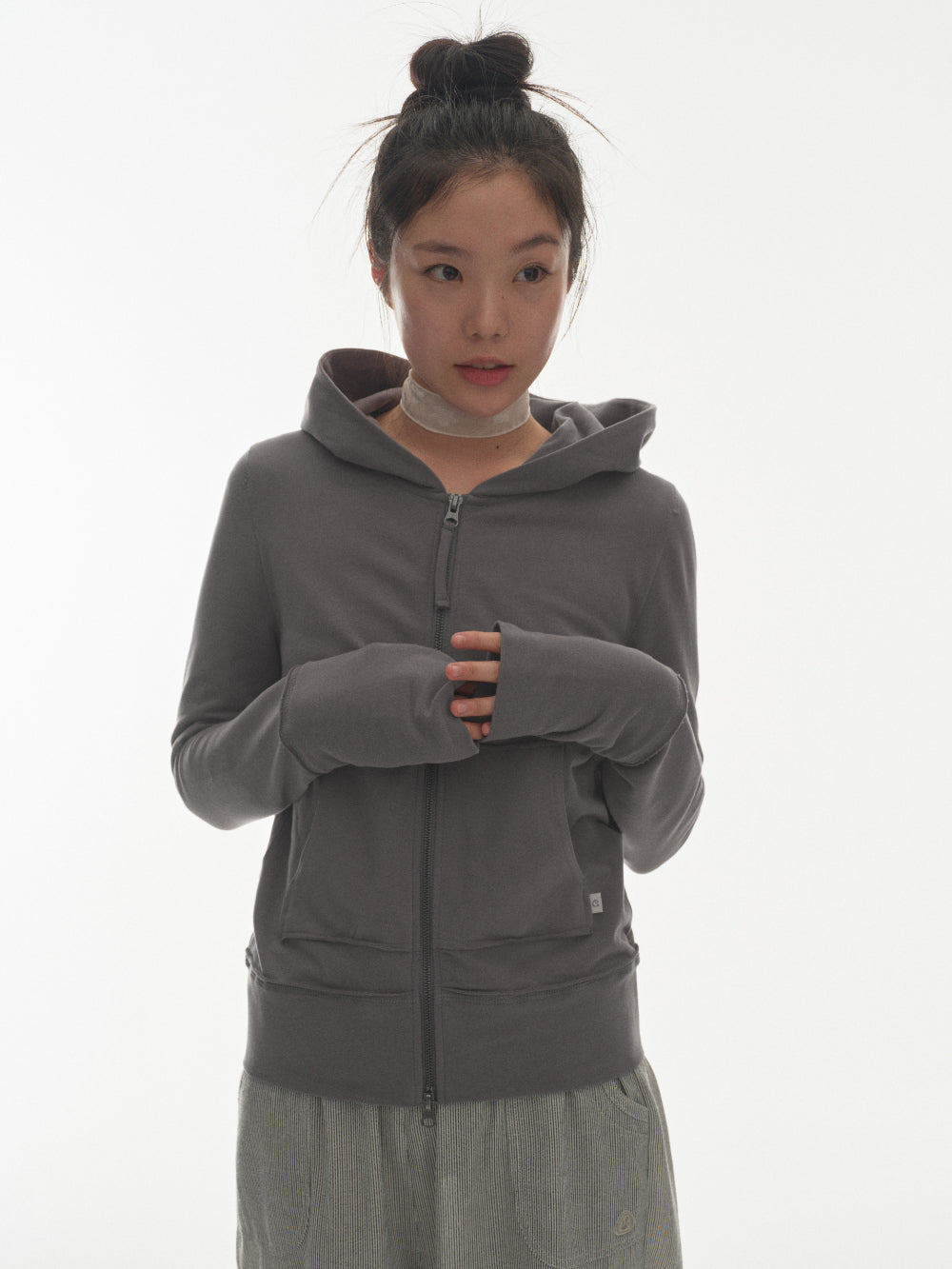 ✪【𝘱𝘳𝘦-𝘰𝘳𝘥𝘦𝘳】coyseio stitch hood zip-up (3 color)