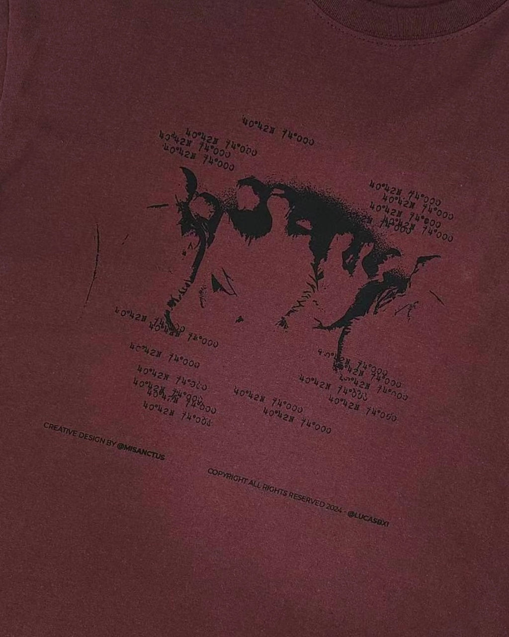 (in stock) bucket tee (burgundy)