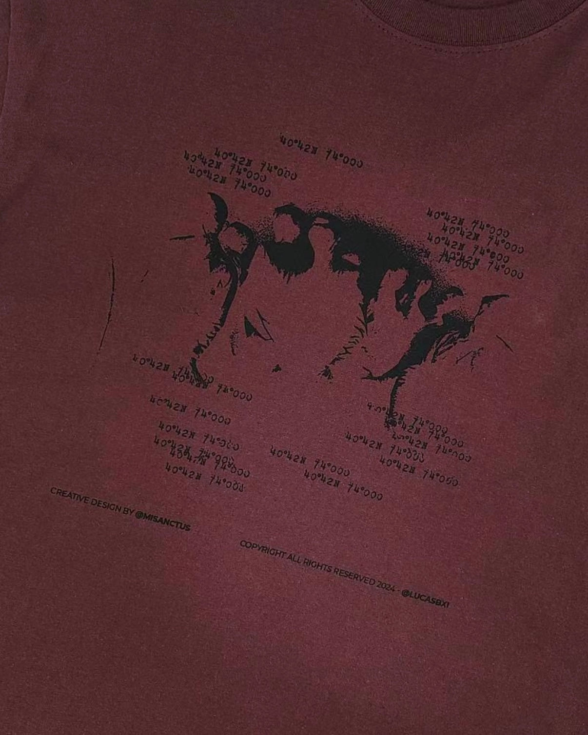 (in stock) bucket tee (burgundy)