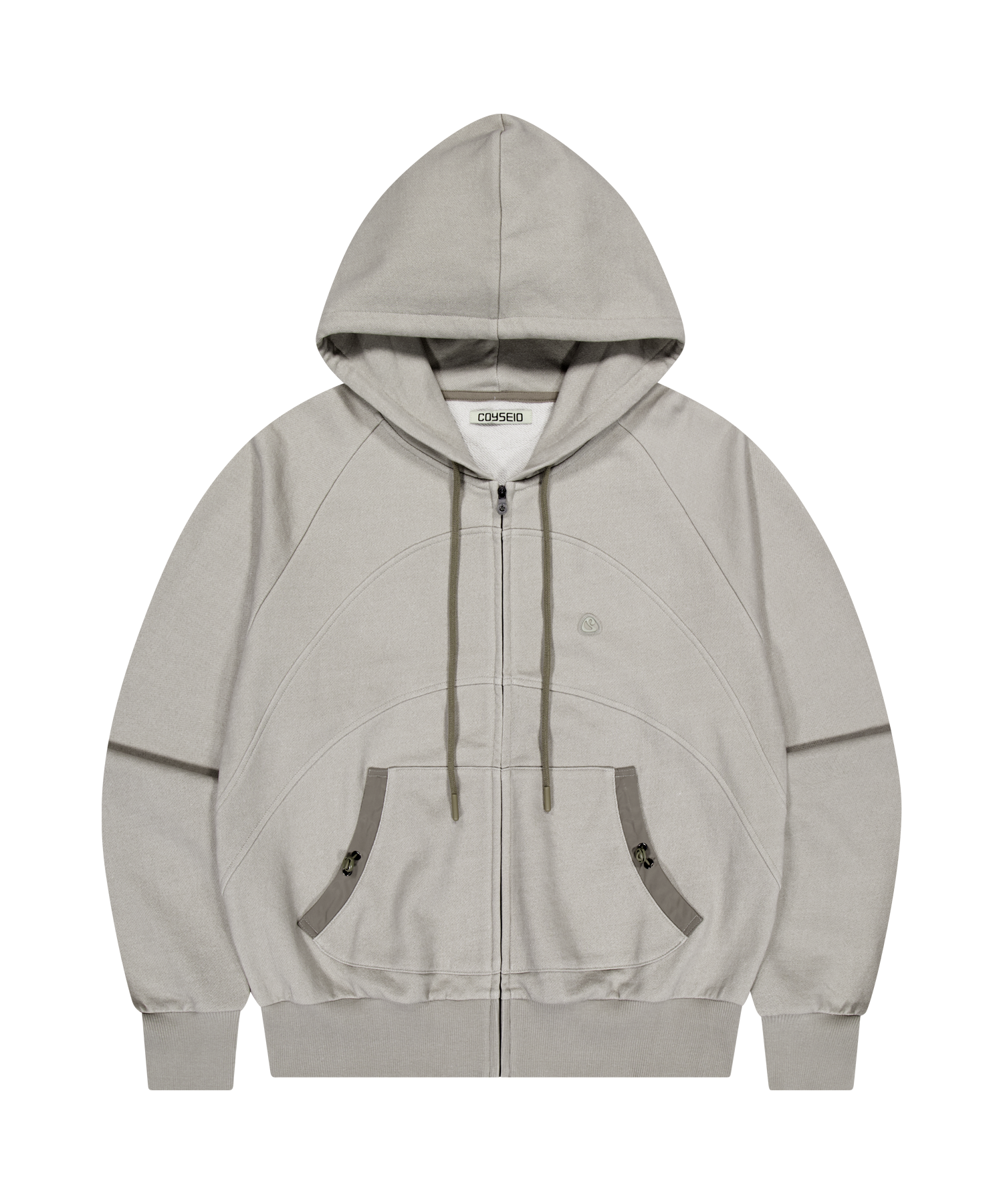 ✪【𝘱𝘳𝘦-𝘰𝘳𝘥𝘦𝘳】coyseio string pocket hood zip-up (3 color)