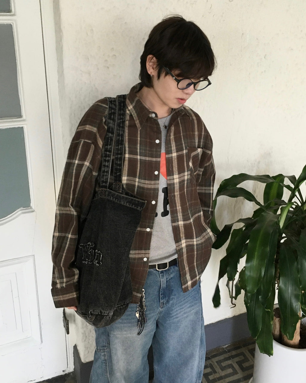 checked cotton shirt