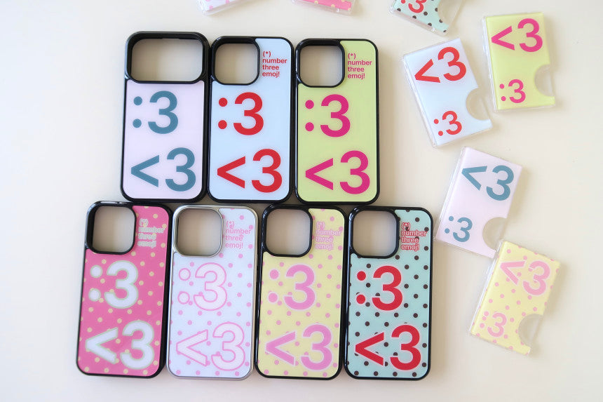 <3 emoji phone case (7 color)