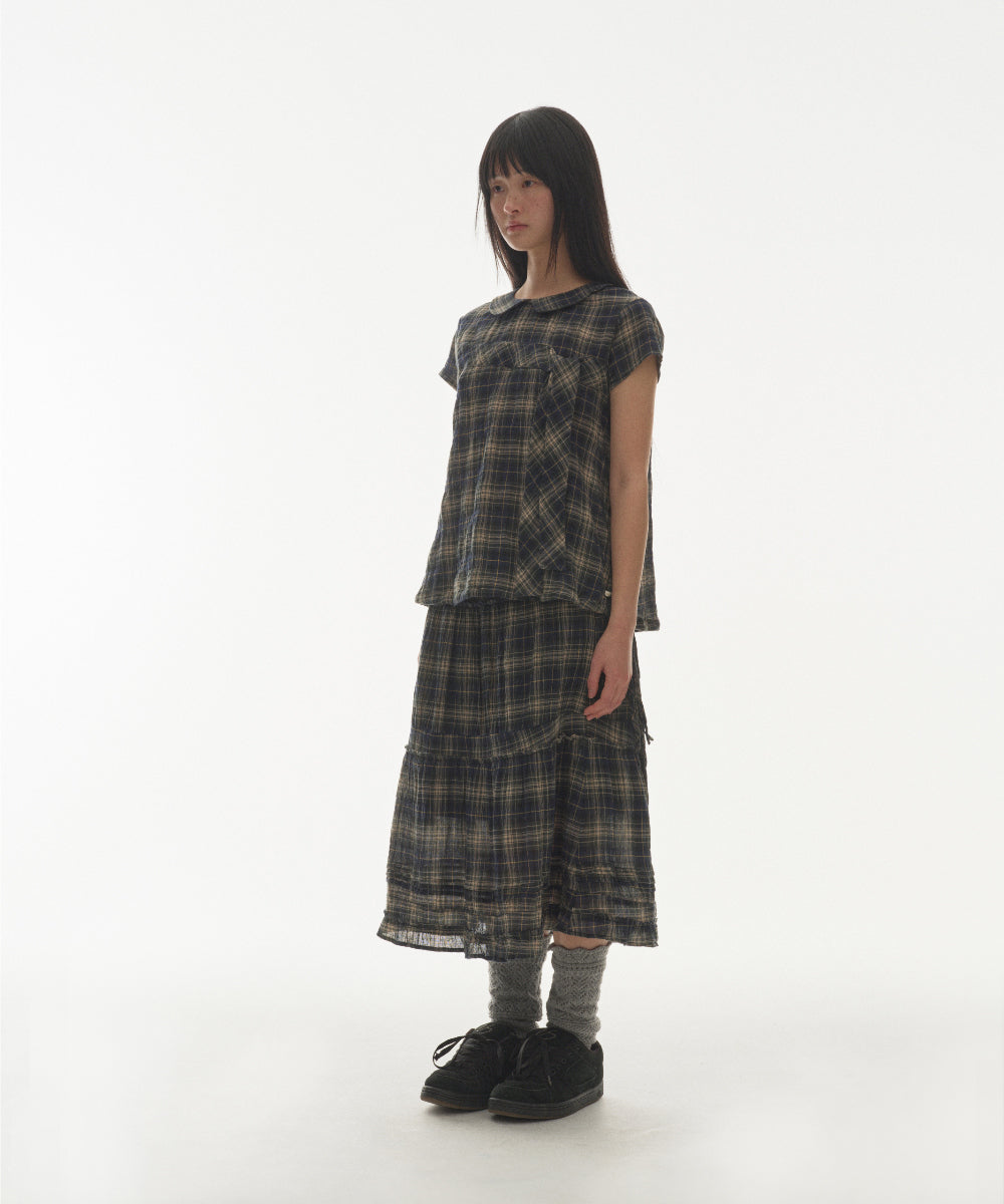 ✪【𝘱𝘳𝘦-𝘰𝘳𝘥𝘦𝘳】coyseio bow blouse (check)