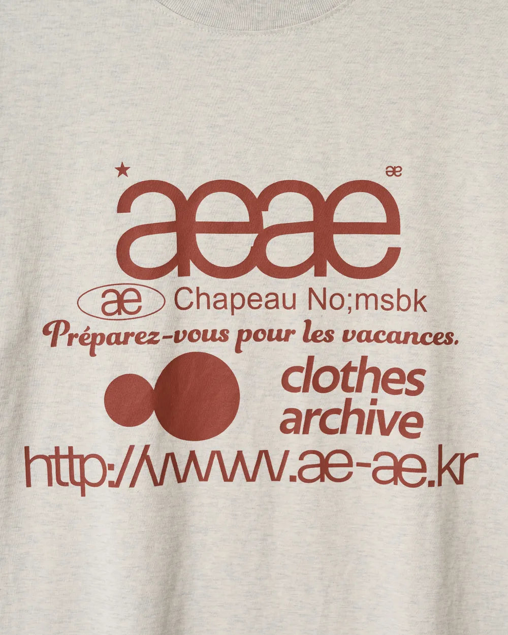 AEAE WEB LOGO T-SHIRTS (OATMEAL)