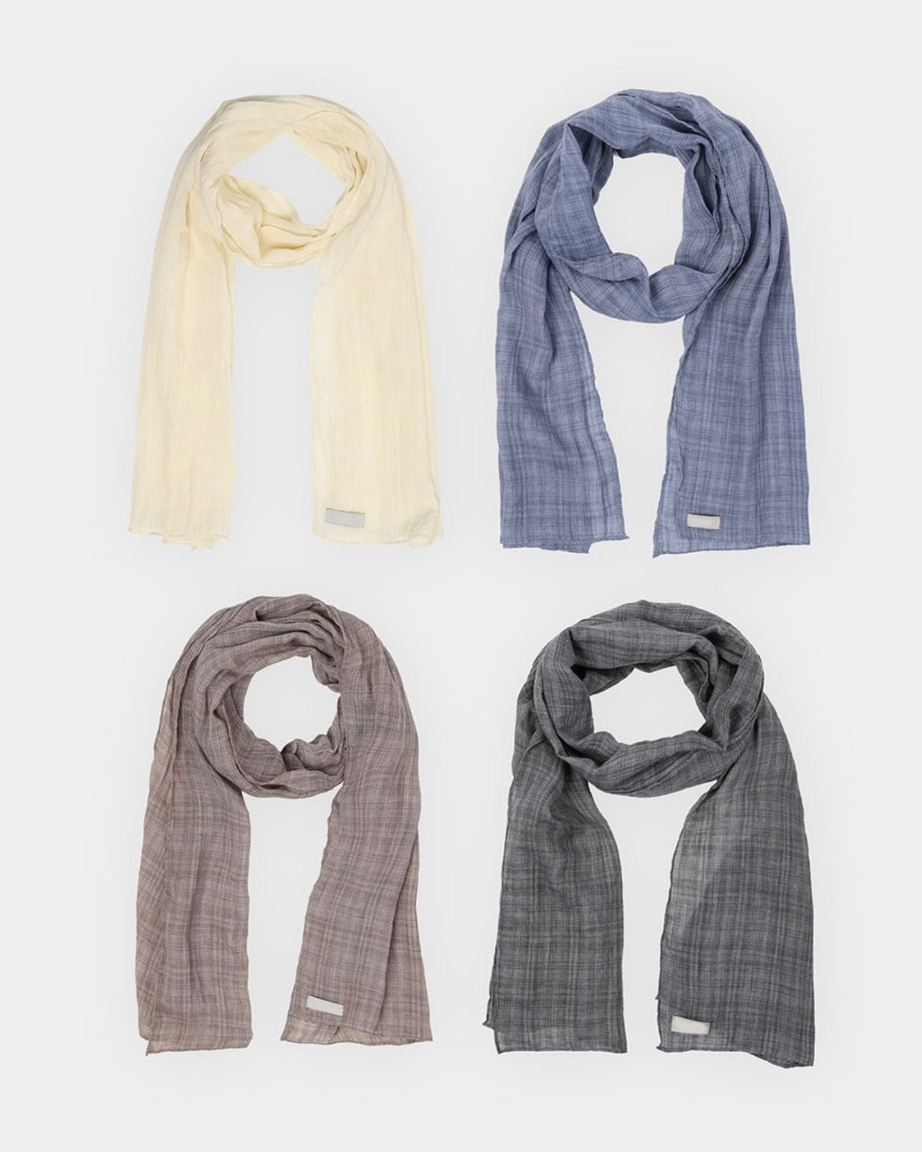 mist check scarf (charcoal)