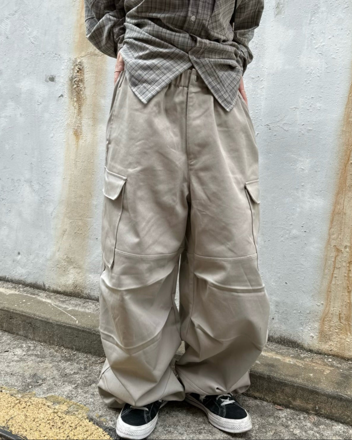 (in stock) double knee cargo pants