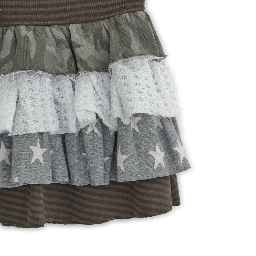HUGYOURSKIN CANCAN LAYERED SKIRT (BROWN)