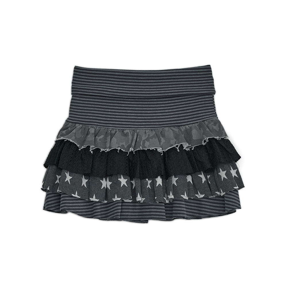 HUGYOURSKIN CANCAN LAYERED SKIRT (CHARCOAL)