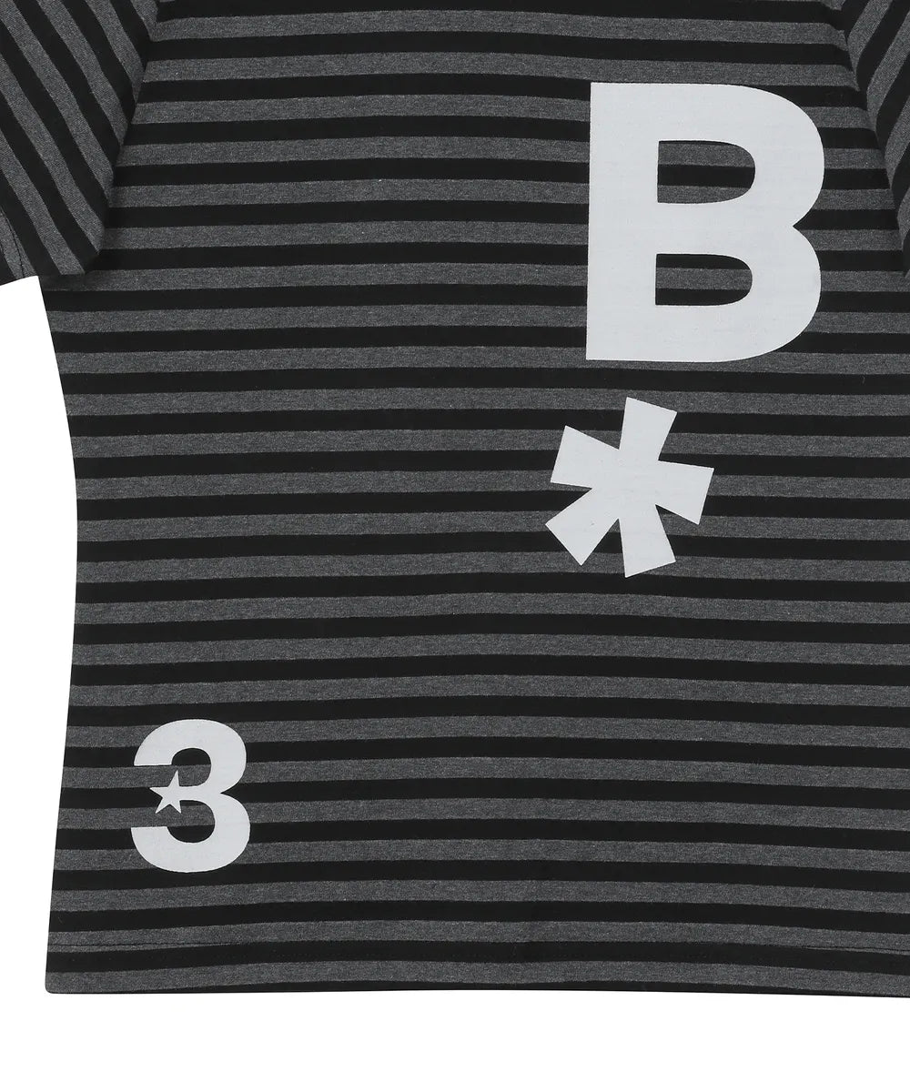 BAUF B LOGO SLIM FIT T-SHIRT (STRIPE BLACK)