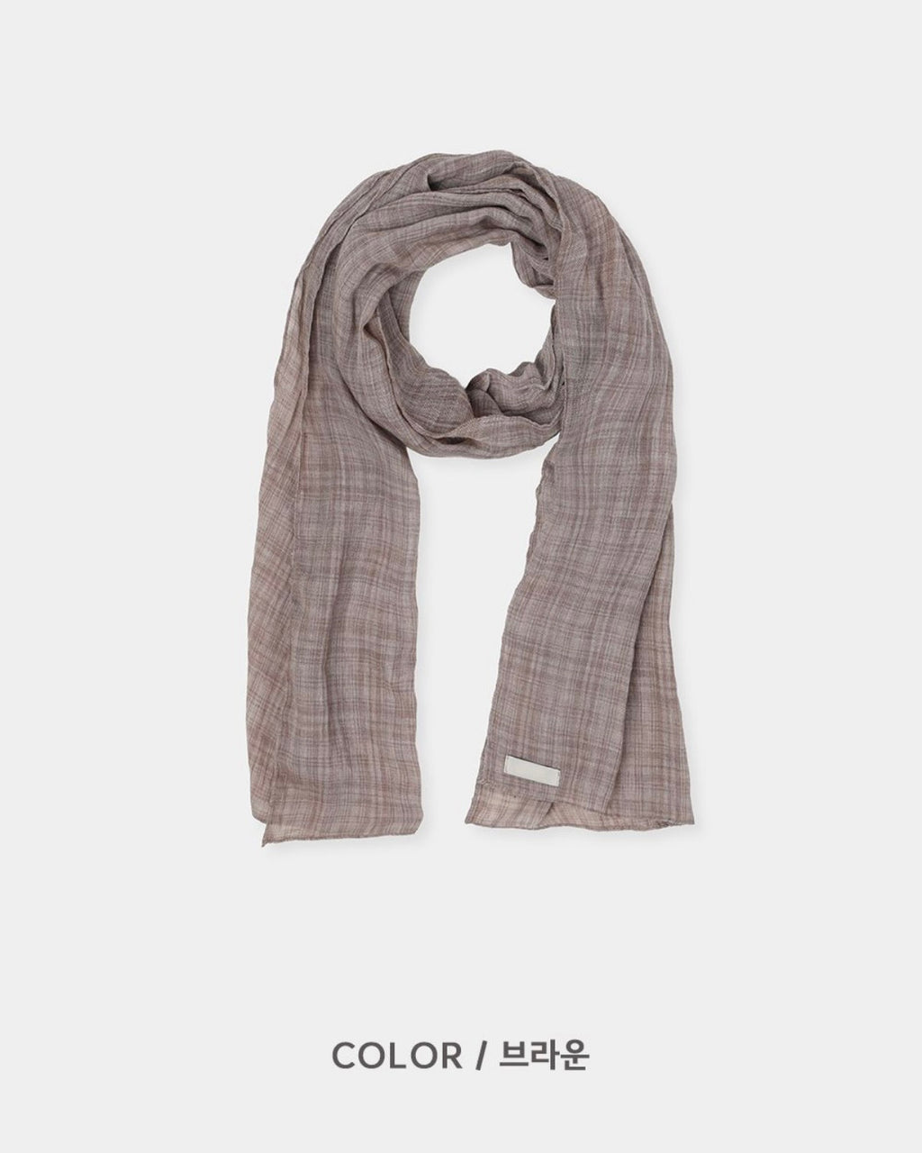 mist check scarf (charcoal)