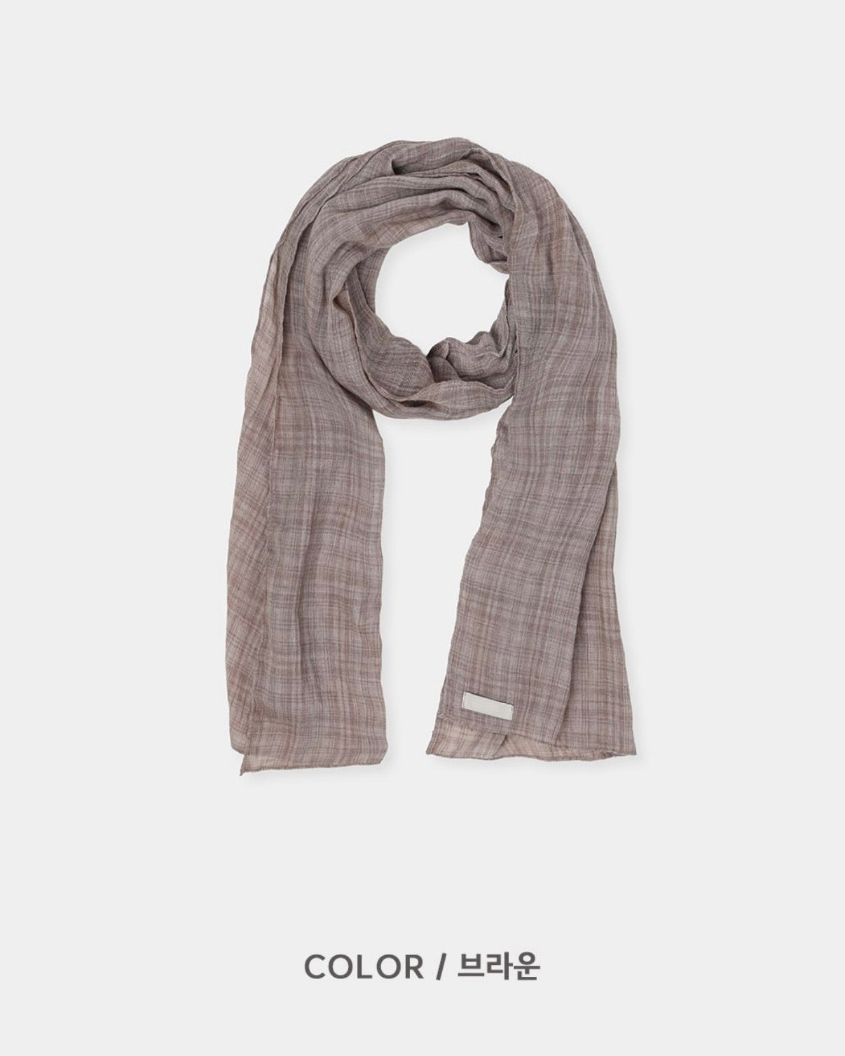 mist check scarf (charcoal)