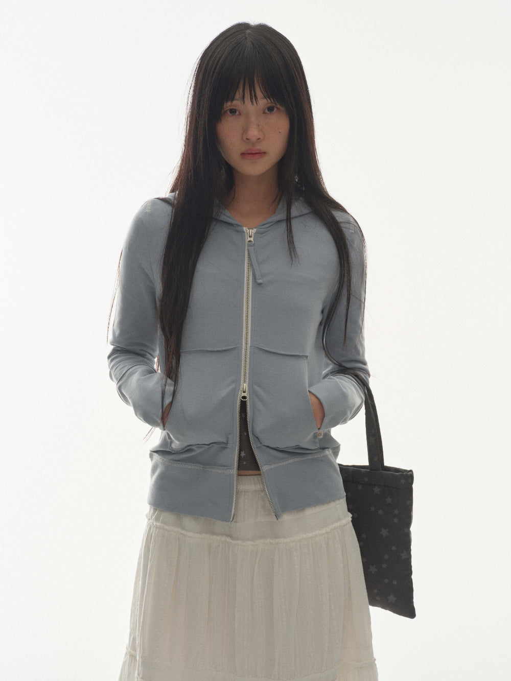 ✪【𝘱𝘳𝘦-𝘰𝘳𝘥𝘦𝘳】coyseio stitch hood zip-up (3 color)
