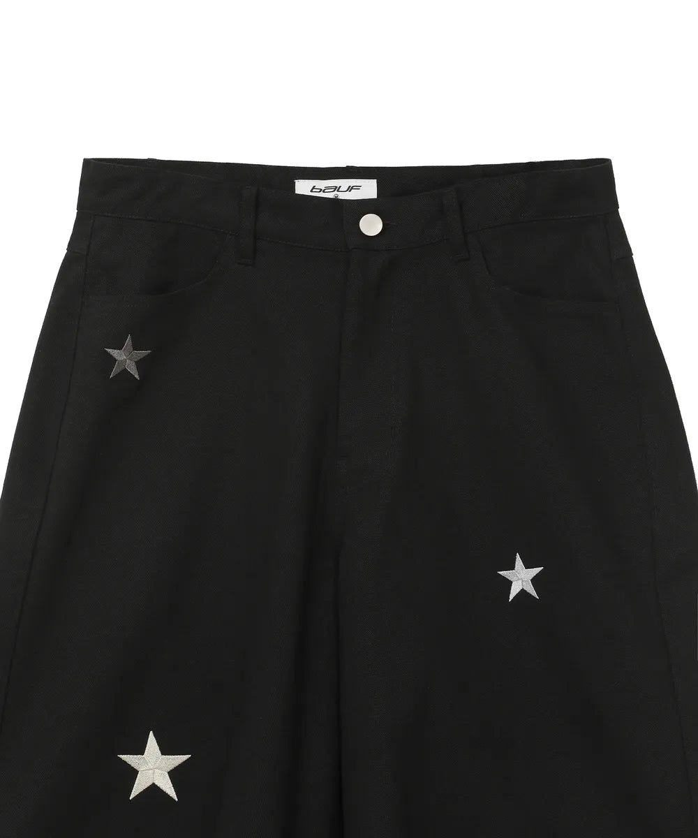 BAUF STAR SYMBOL BERMUDA PANTS (BLACK)