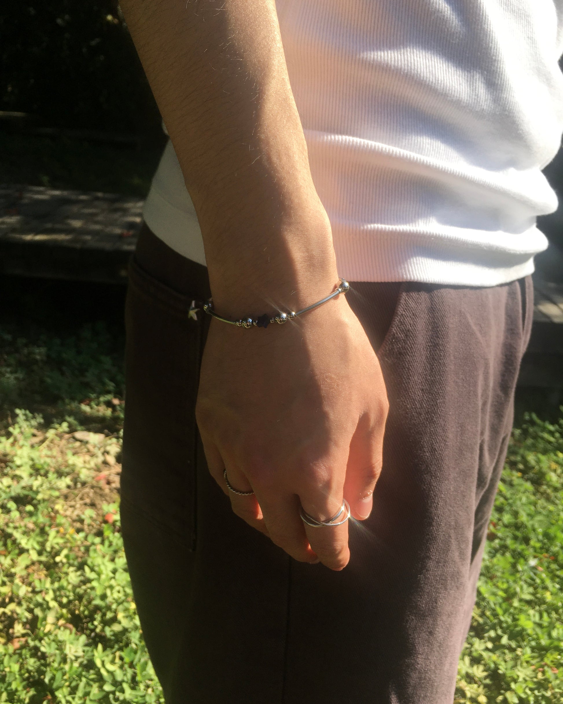 galaxy star bracelet (black)