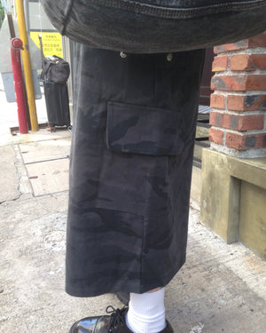 (in stock) camo cargo sweatshorts (black)