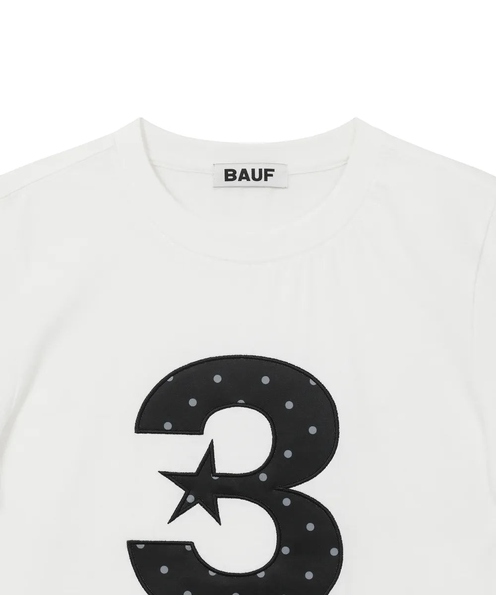 BAUF 3 LOGO DOT SLIM FIT T-SHIRT (white)