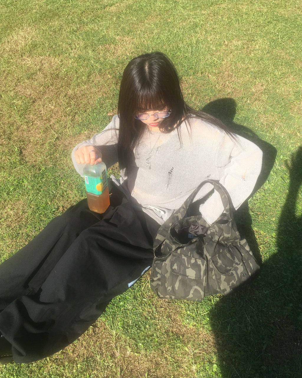 camo shoulder bag (khaki)