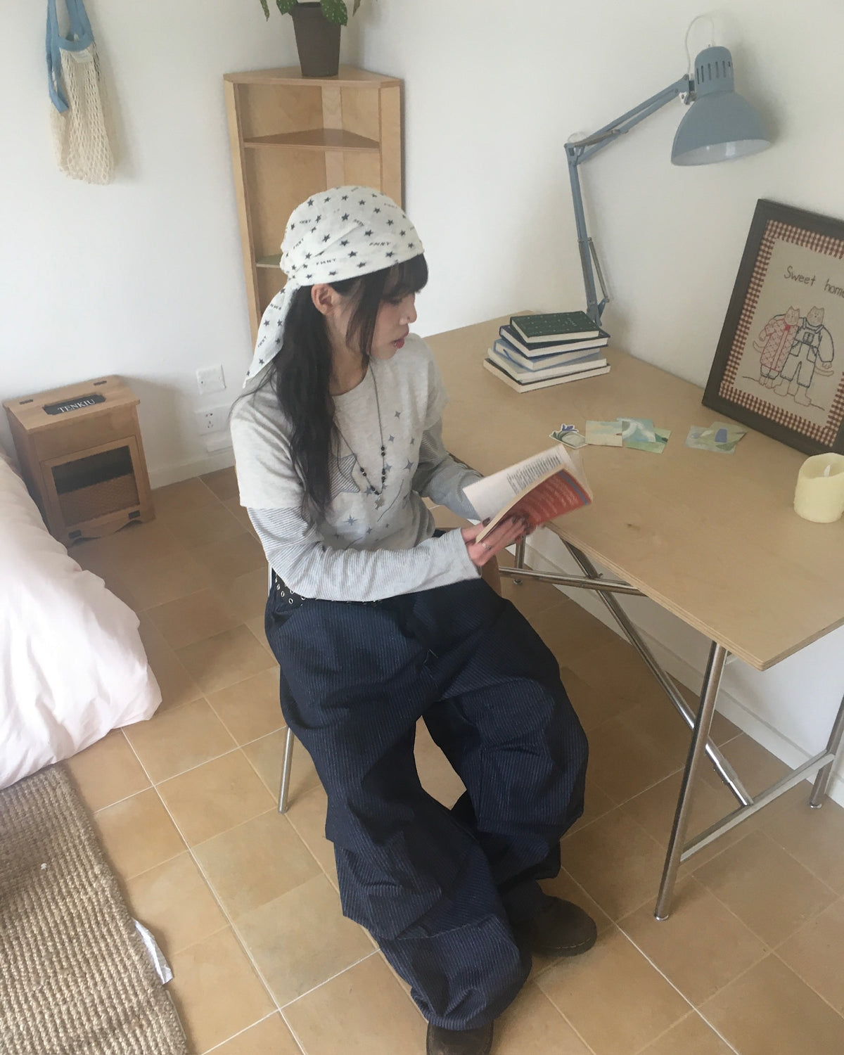 (★best) sun striped pants (blue)