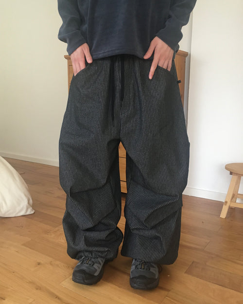 sun striped pants (black)