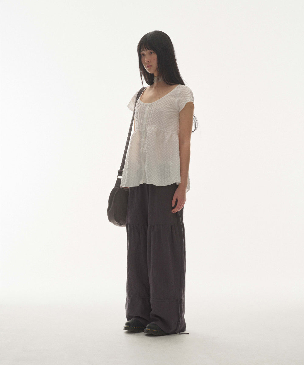 ✪【𝘱𝘳𝘦-𝘰𝘳𝘥𝘦𝘳】coyseio pintuck blouse (white)
