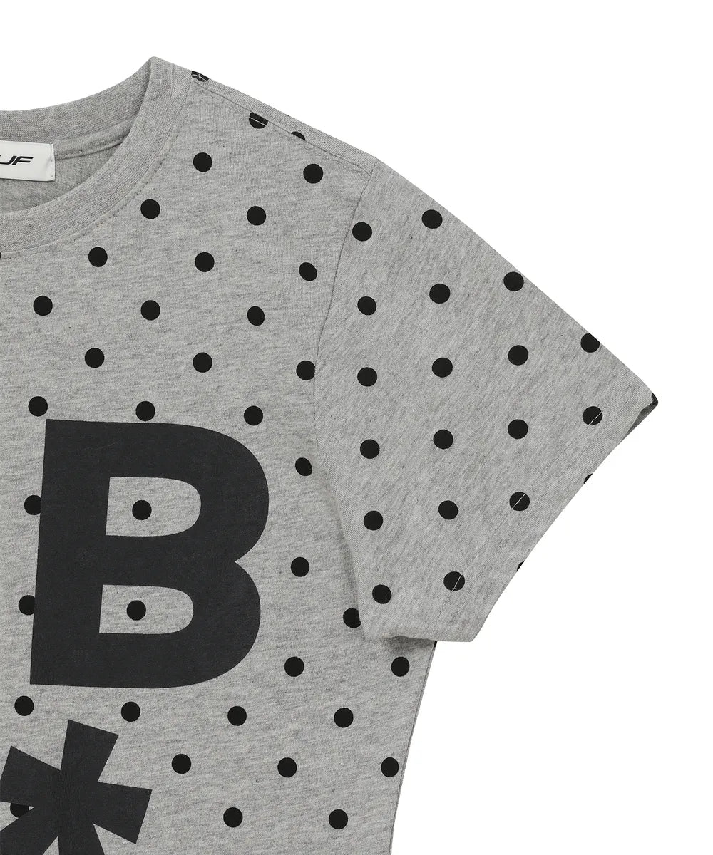 BAUF B LOGO SLIM FIT T-SHIRT (DOT GREY)