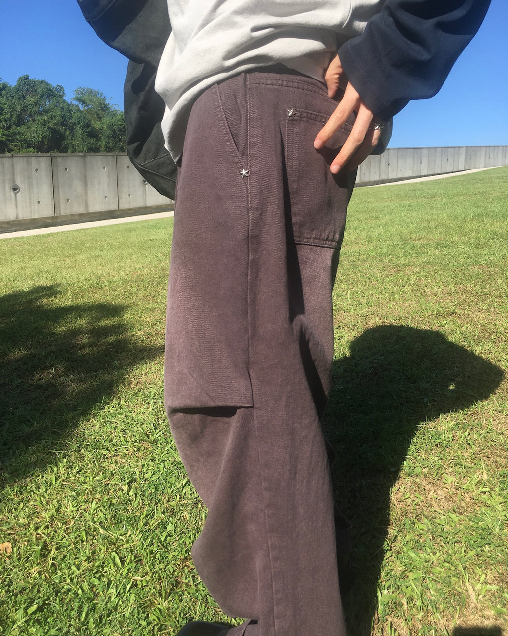 star rivet washed jeans (men)