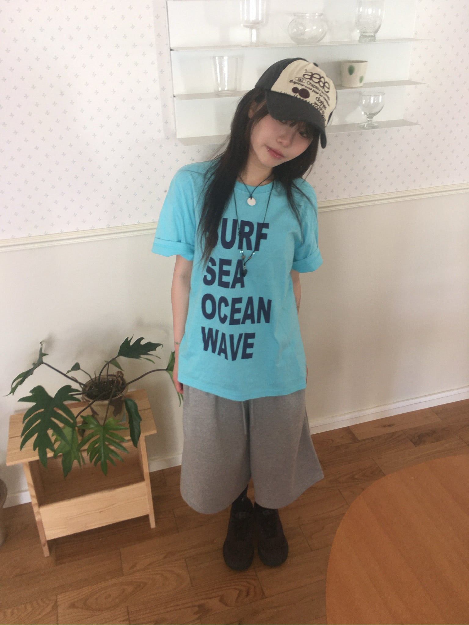 recipe letter tee (ocean)