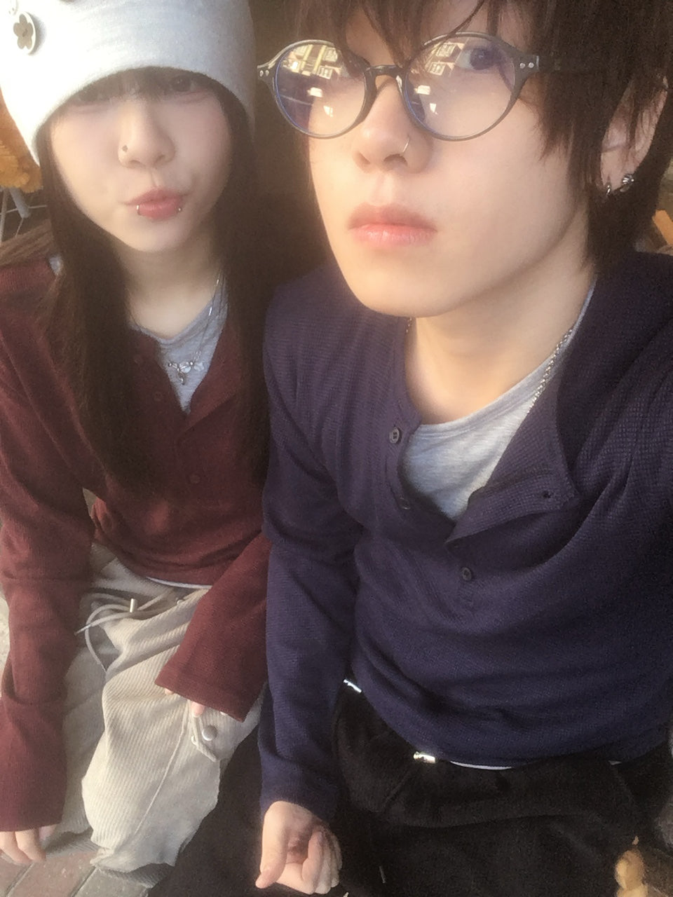 waffle henly neck shirt (wine)