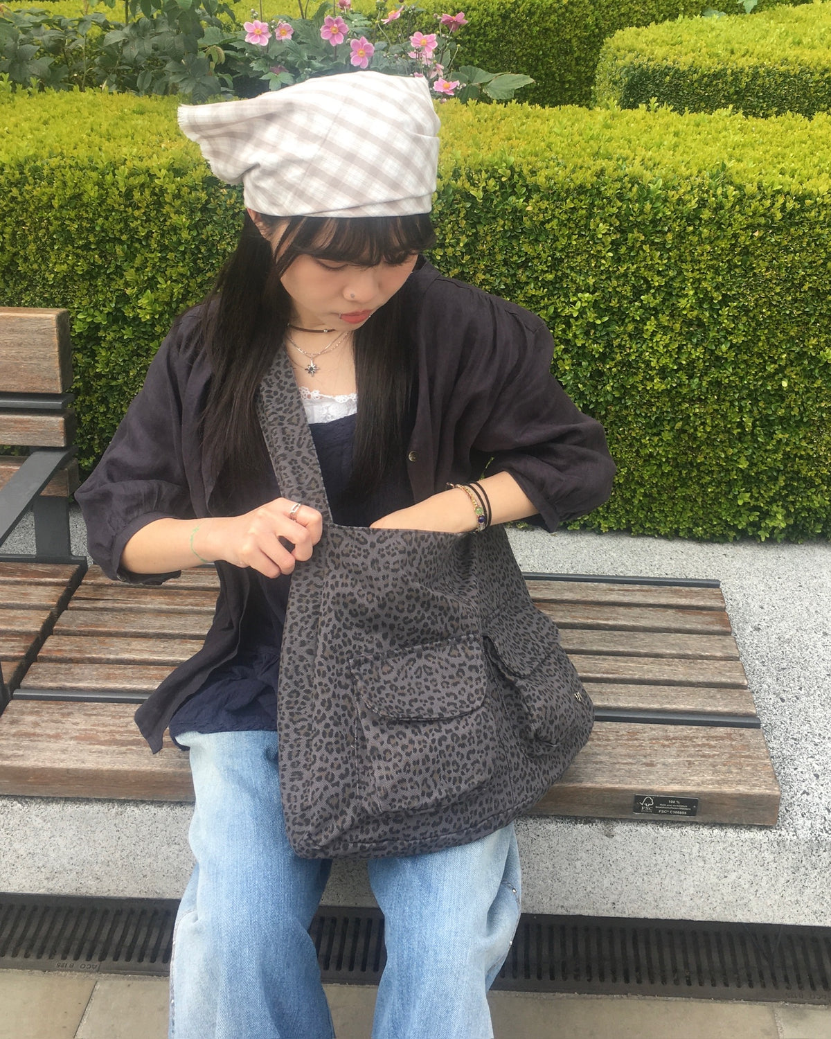 leopard shoulder bag