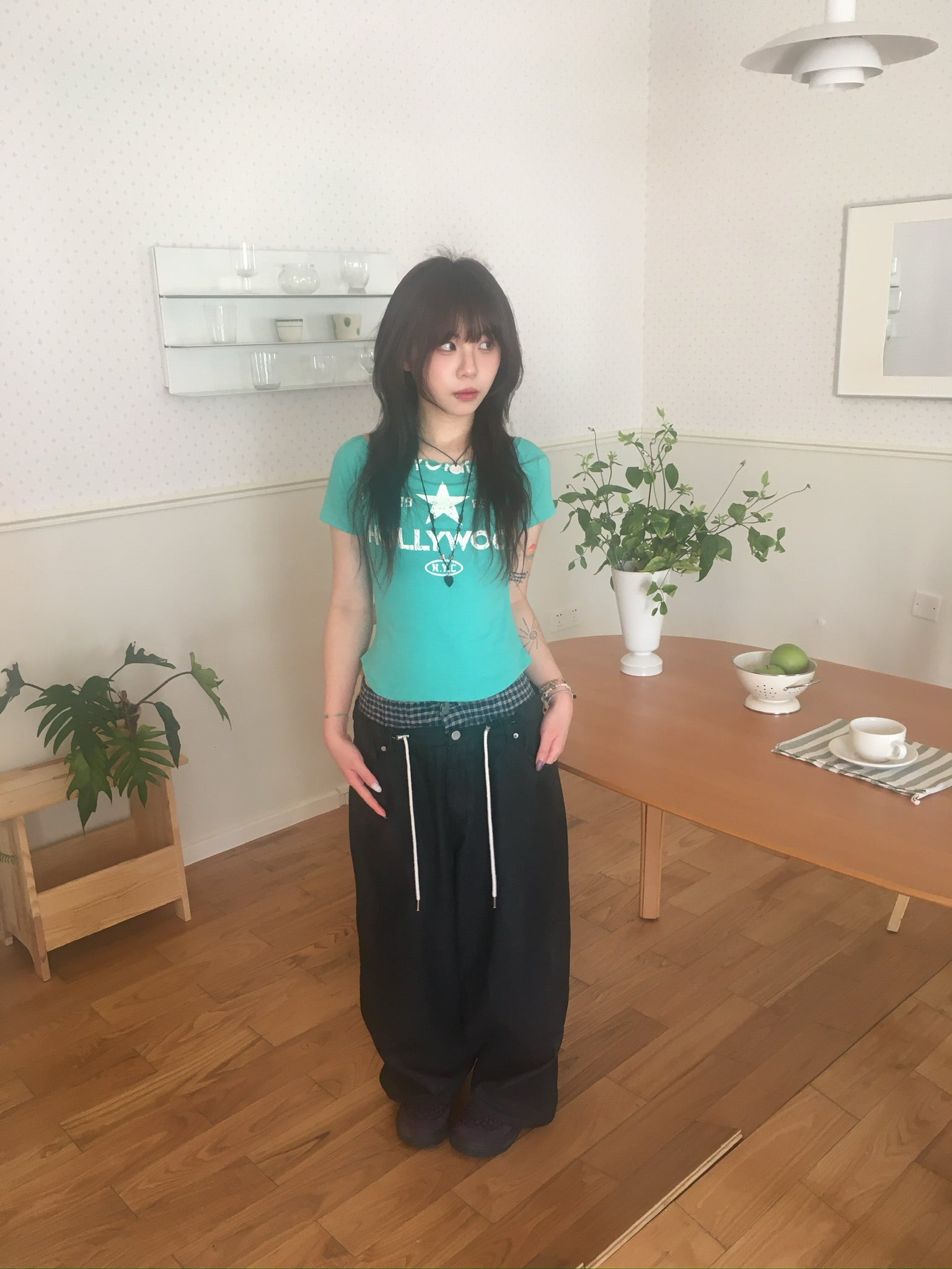 hollywood boat neck tee (mint)