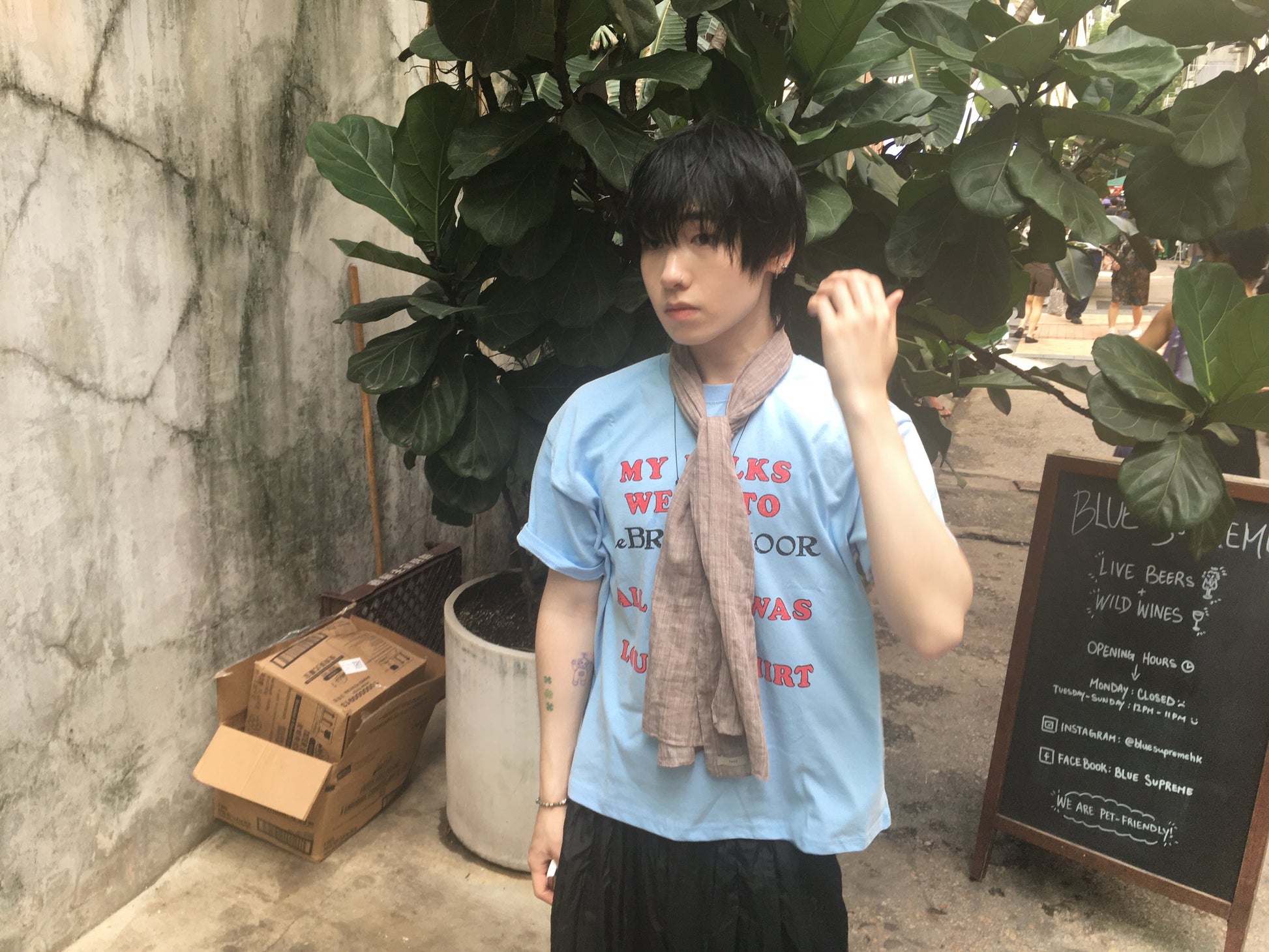 vintage lousy tee (sky blue)
