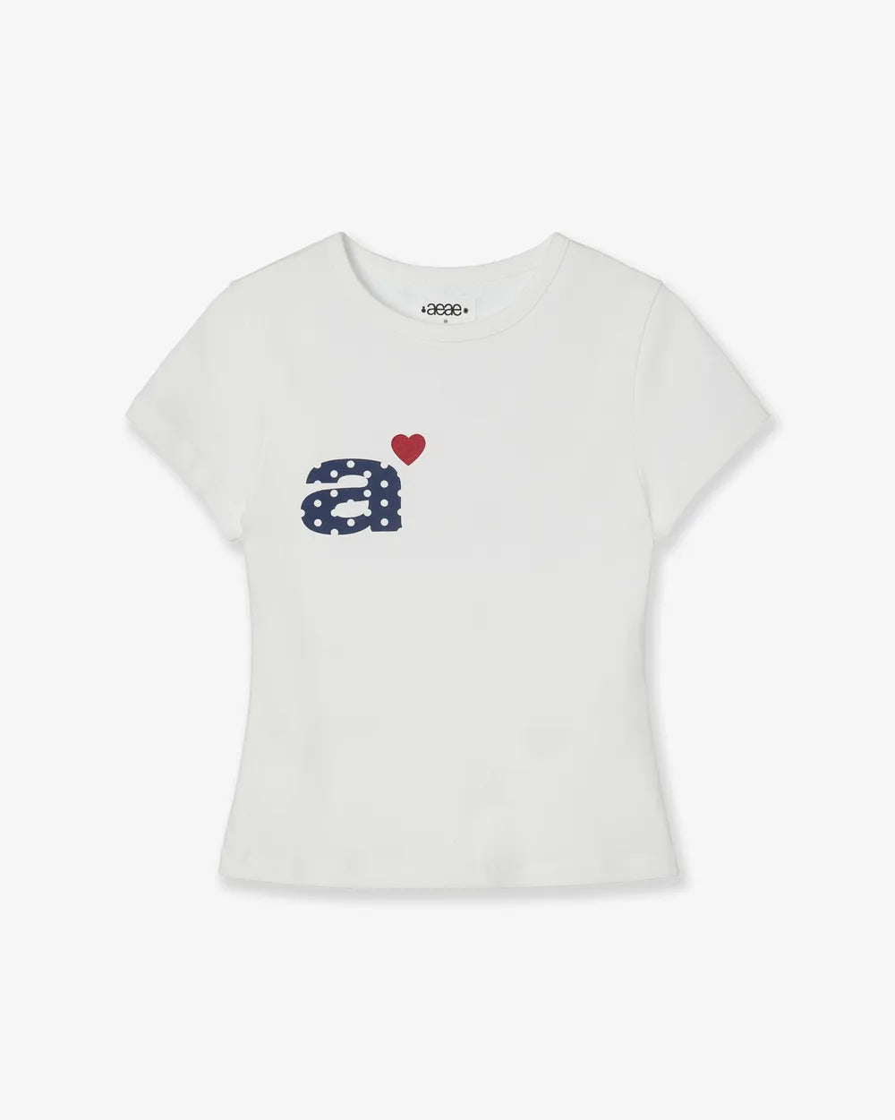 AEAE DOT SMALL LETTER TEE (WHITE)