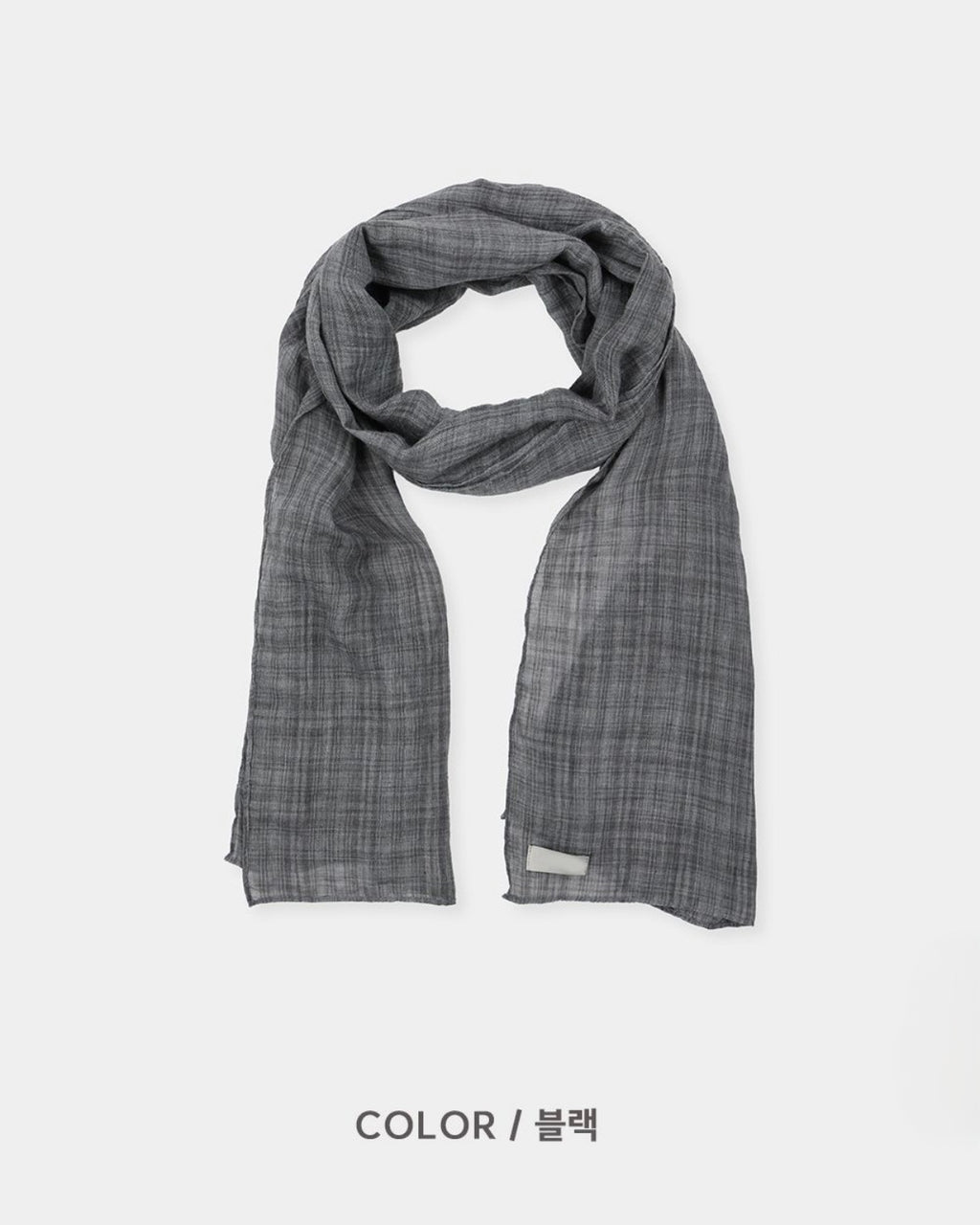 mist check scarf (charcoal)
