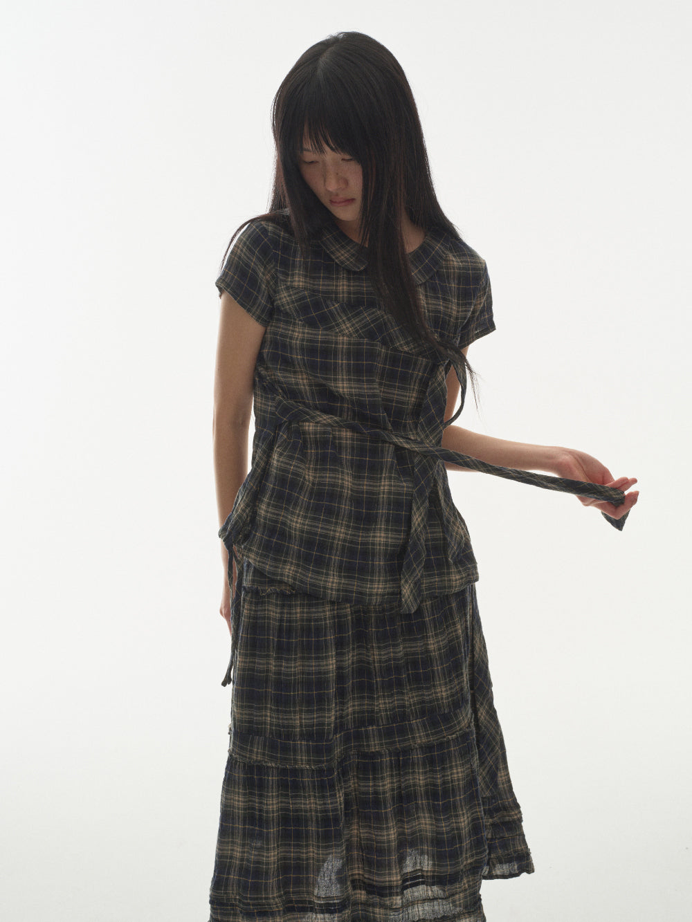 ✪【𝘱𝘳𝘦-𝘰𝘳𝘥𝘦𝘳】coyseio bow blouse (check)