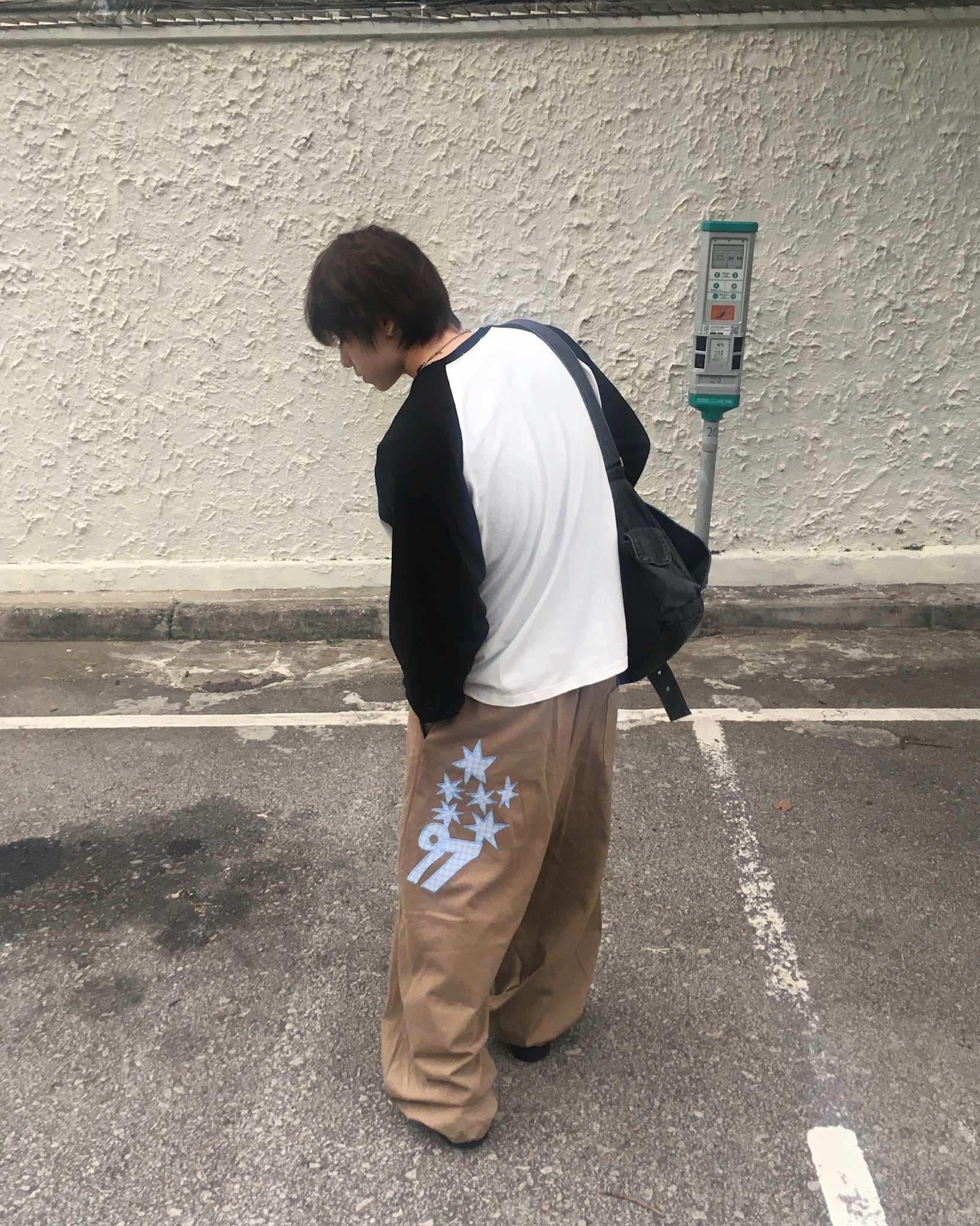 97 patch cotton pants (beige)