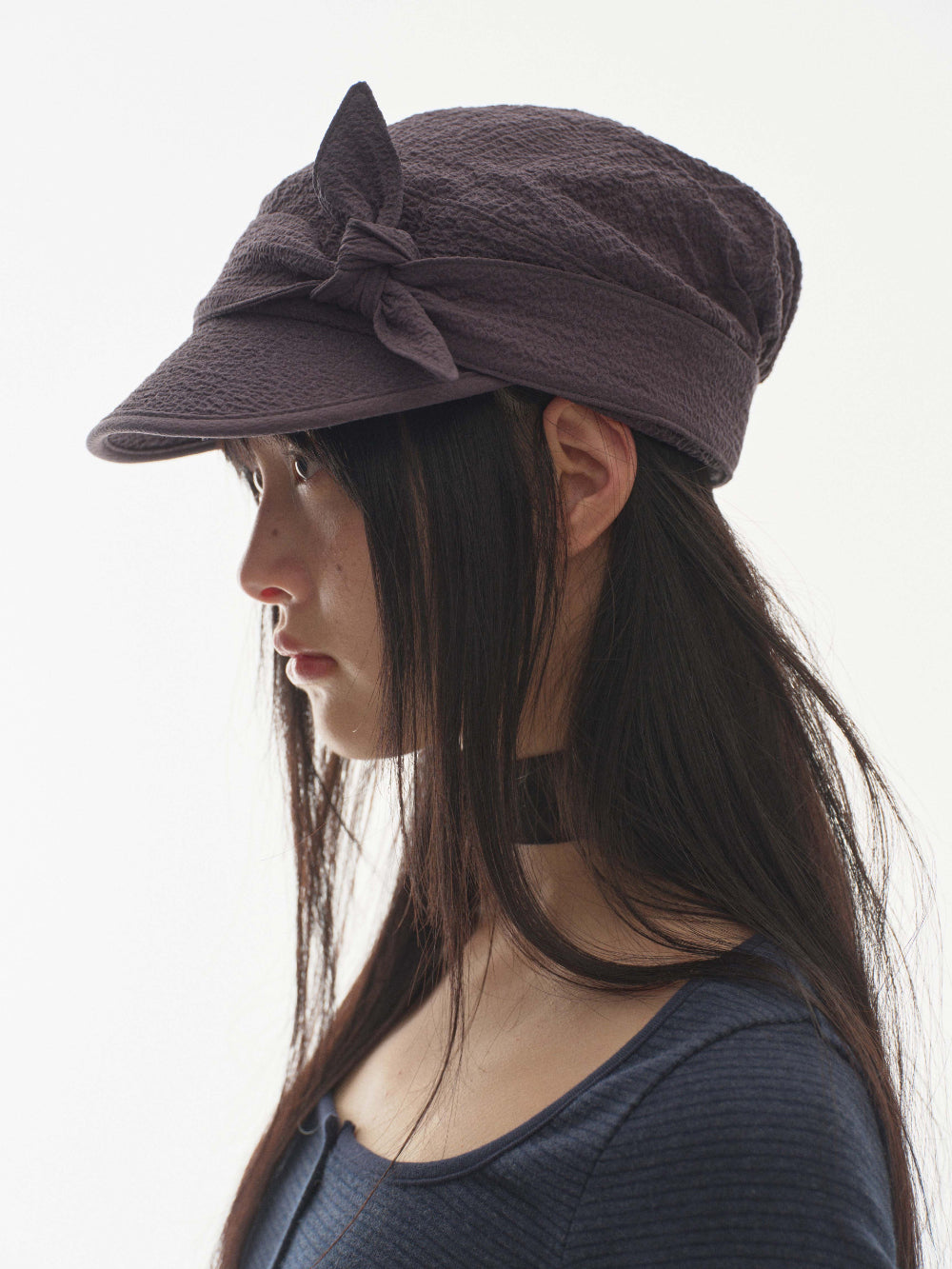 ✪【𝘱𝘳𝘦-𝘰𝘳𝘥𝘦𝘳】coyseio ribbon tie cap (2 color)
