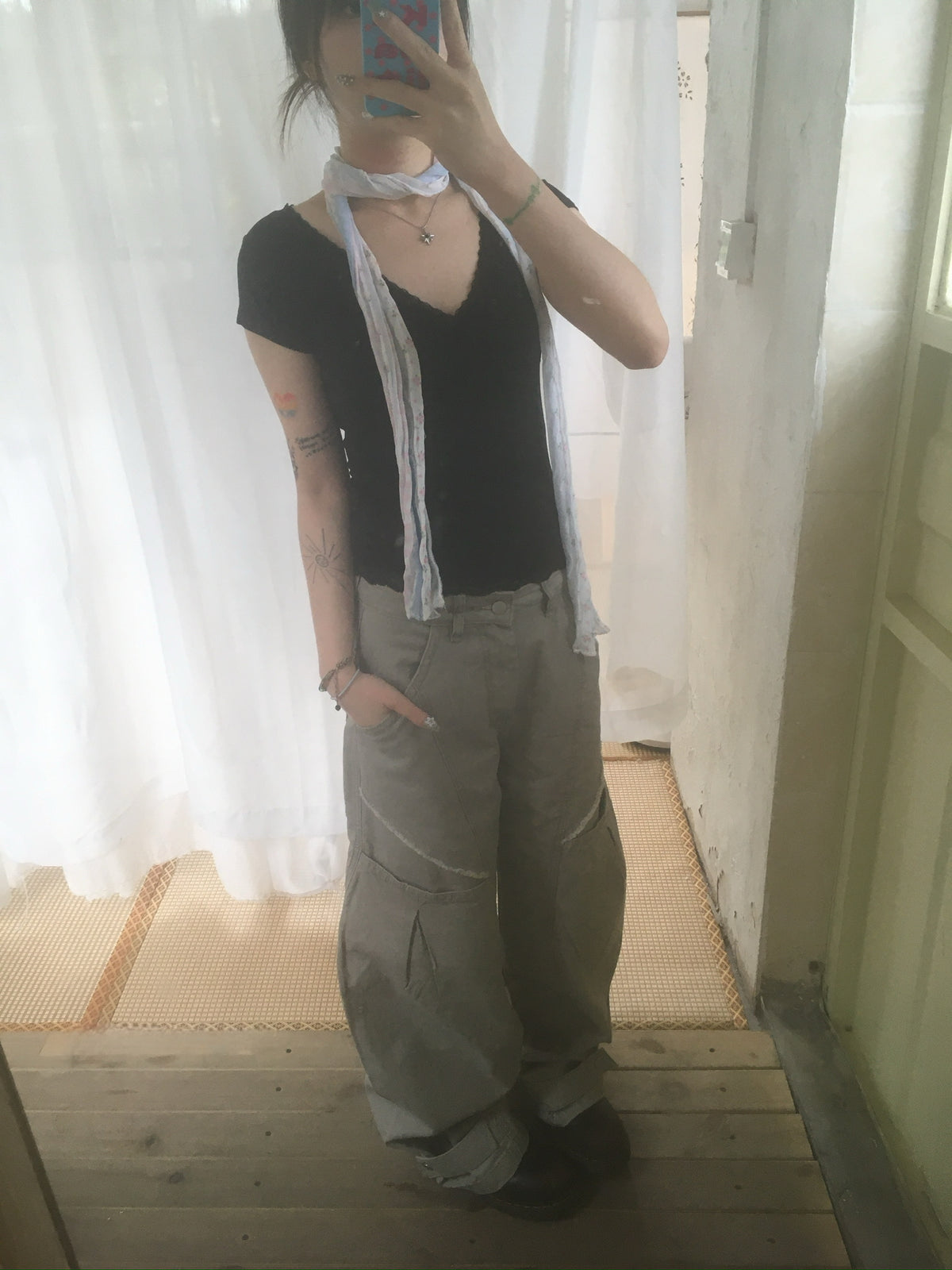 (★best) hem button cargo pants (beige)