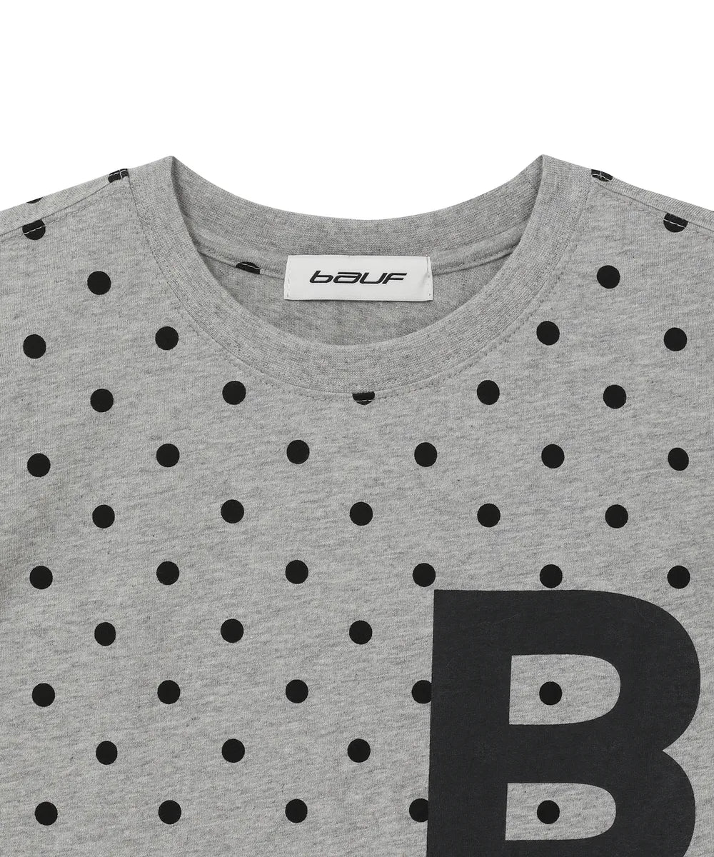 BAUF B LOGO SLIM FIT T-SHIRT (DOT GREY)