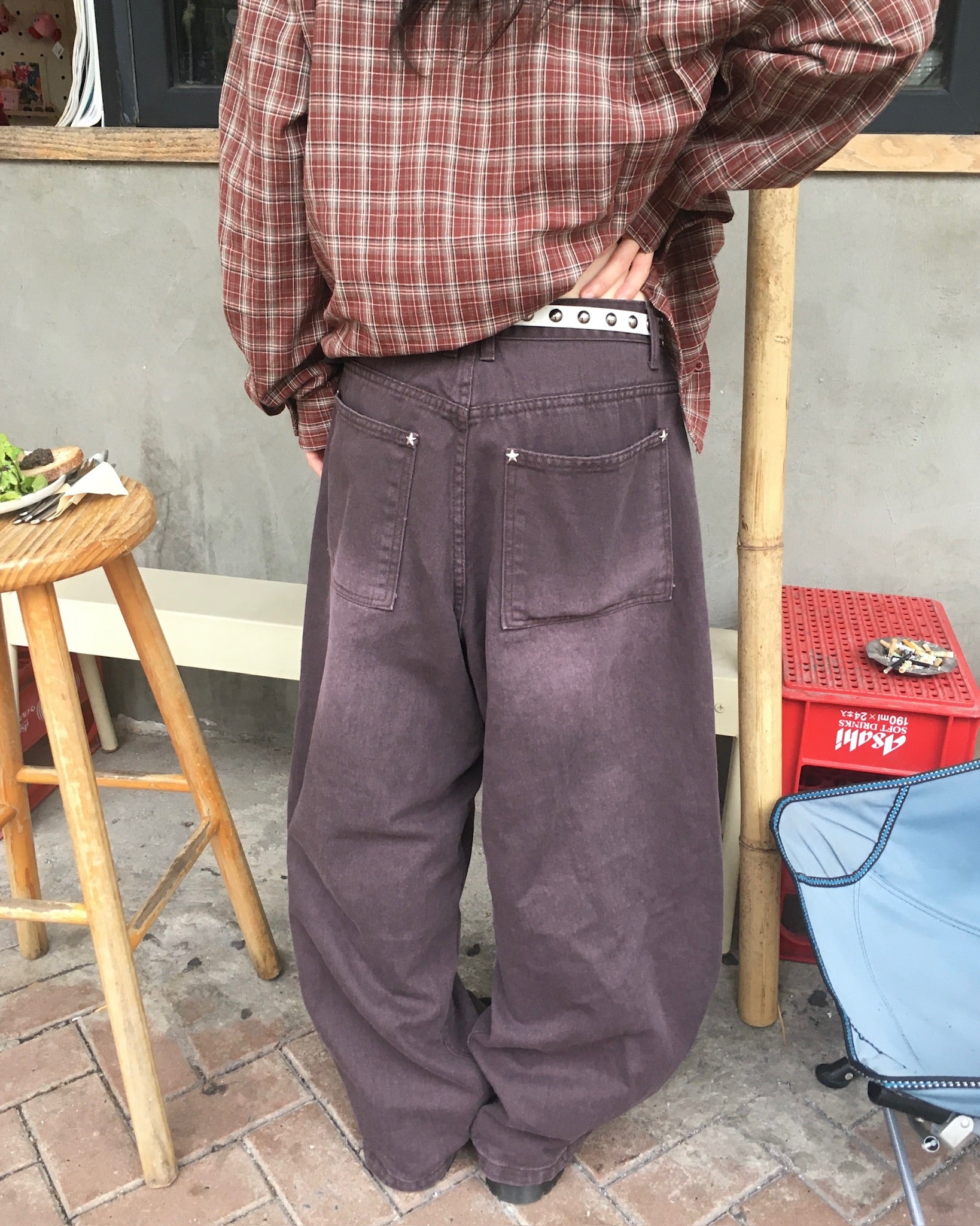 star rivet washed jeans (women)