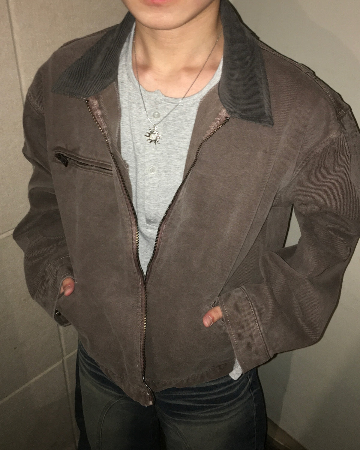 (★best) vintage carpenter jacket (brown)