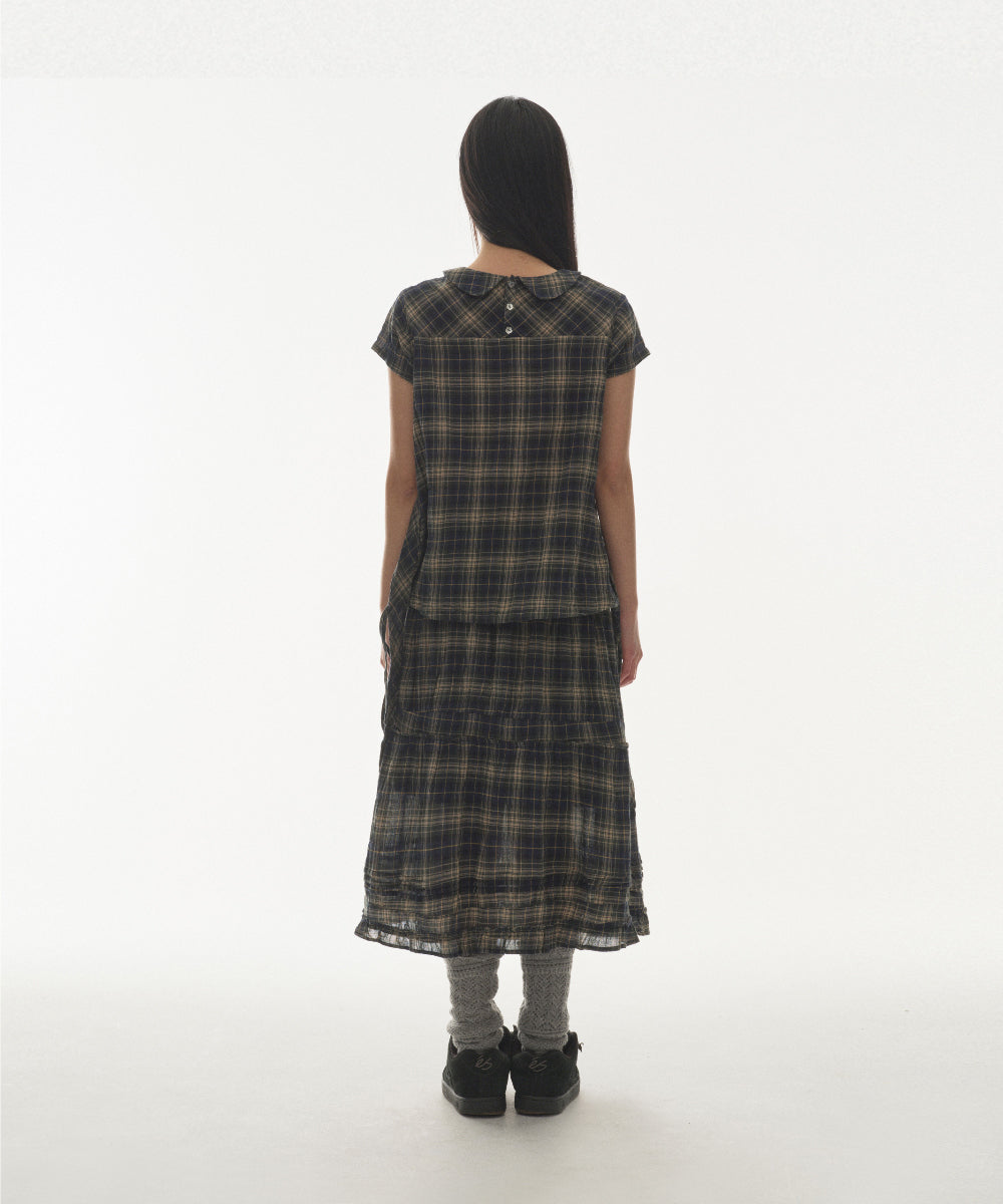 ✪【𝘱𝘳𝘦-𝘰𝘳𝘥𝘦𝘳】coyseio bow blouse (check)