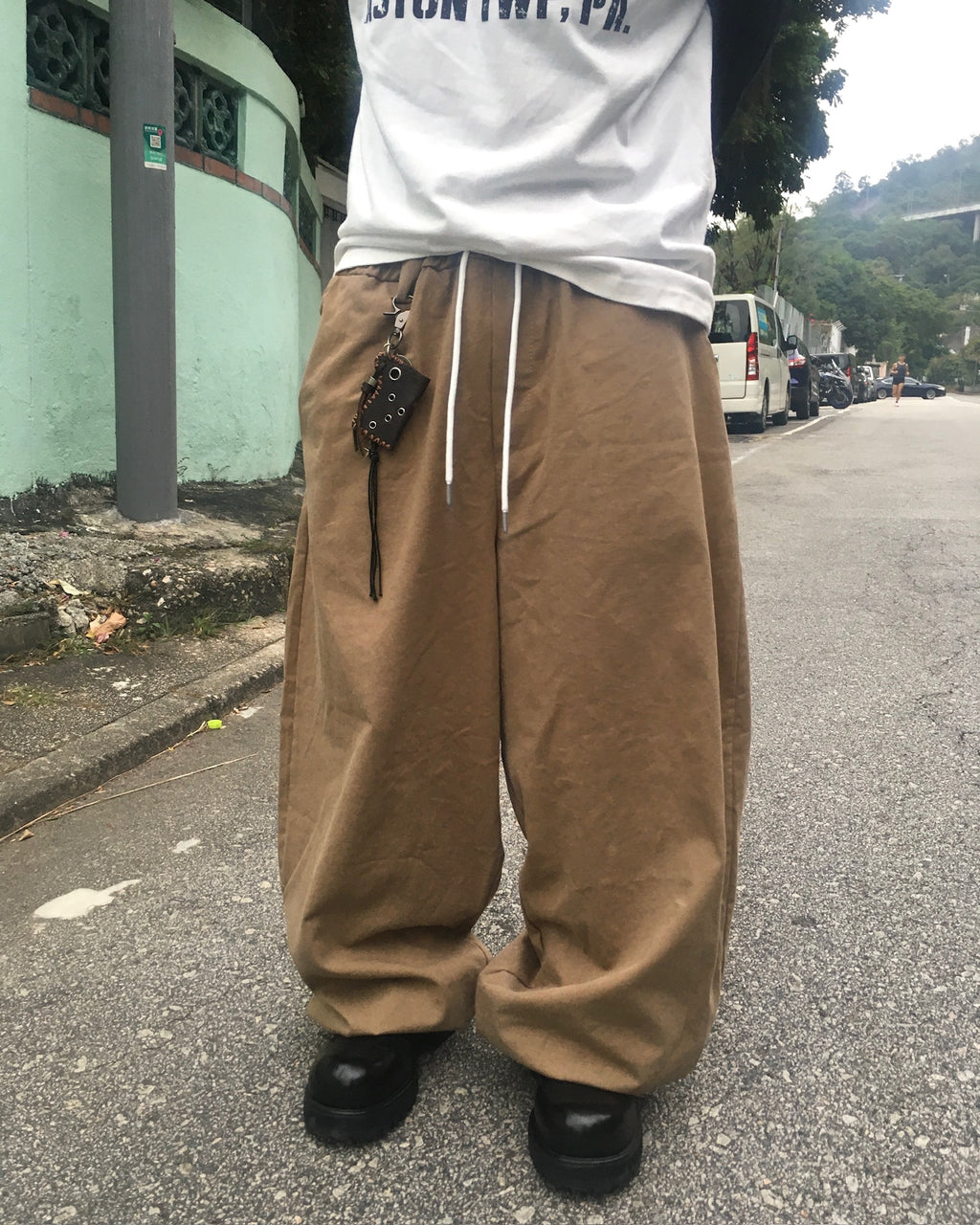 97 patch cotton pants (beige)