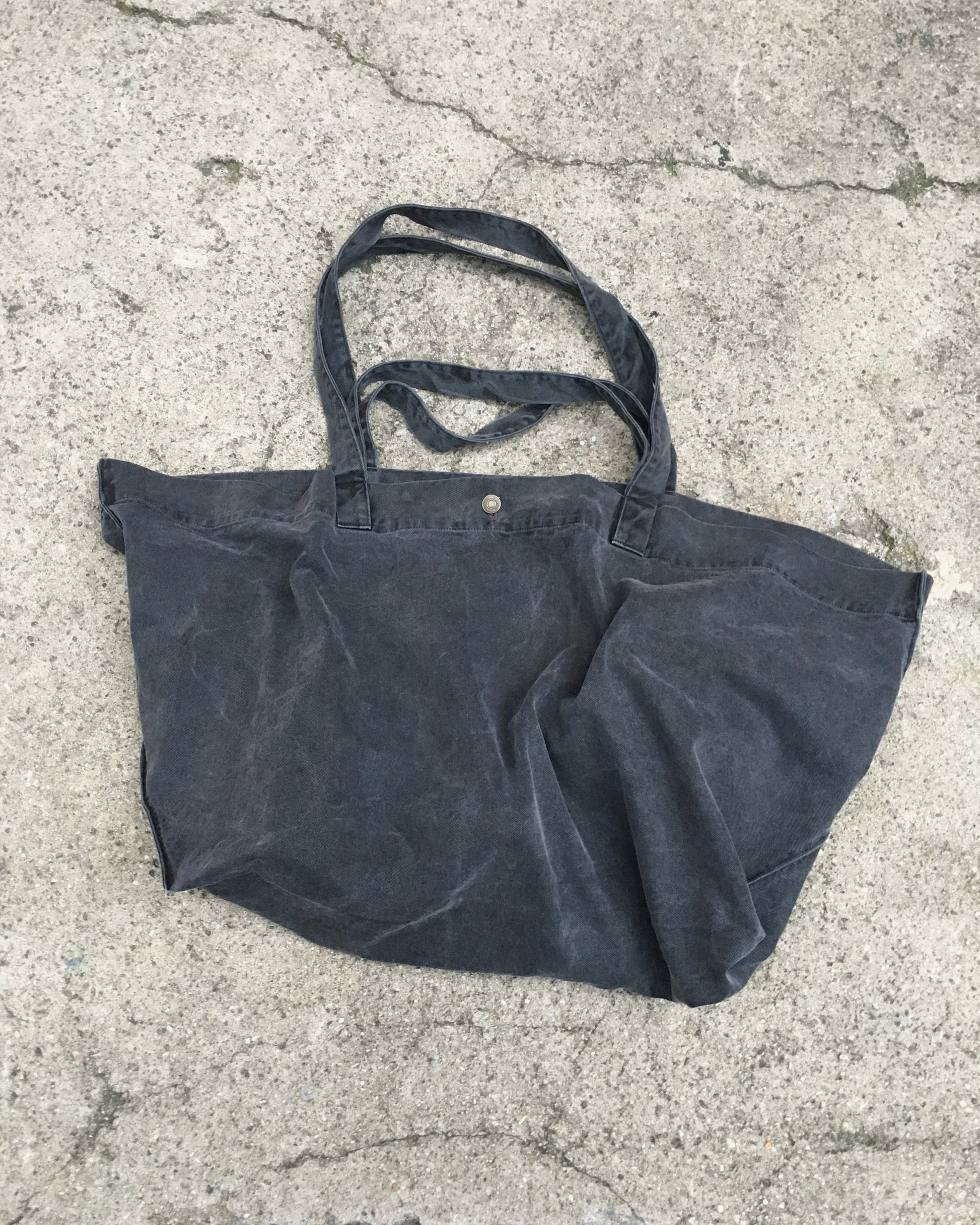 vintage washed bag (charcoal)