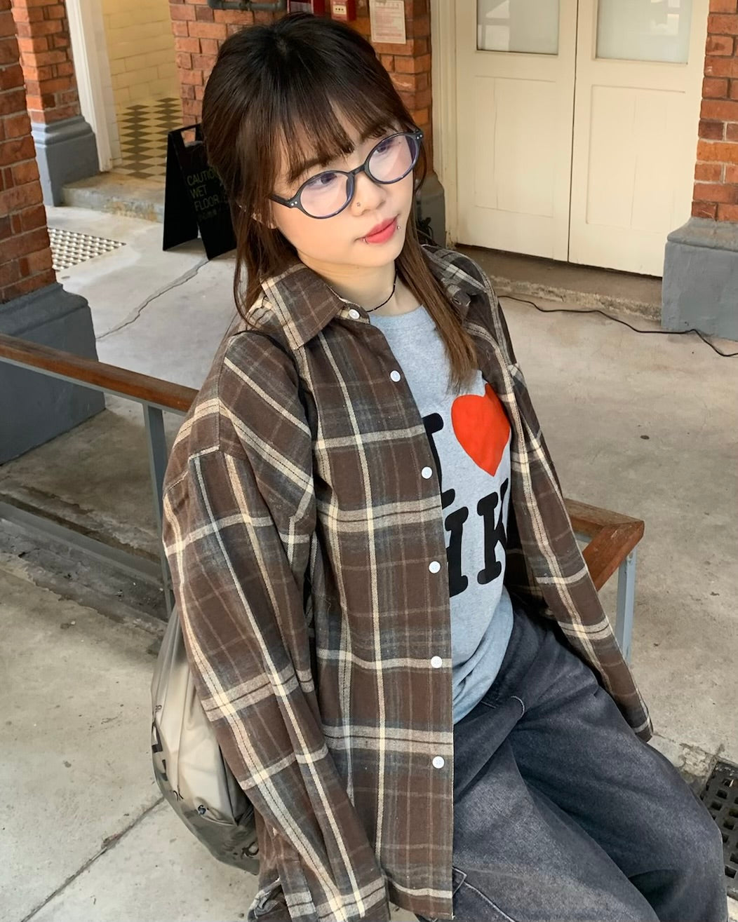 checked cotton shirt