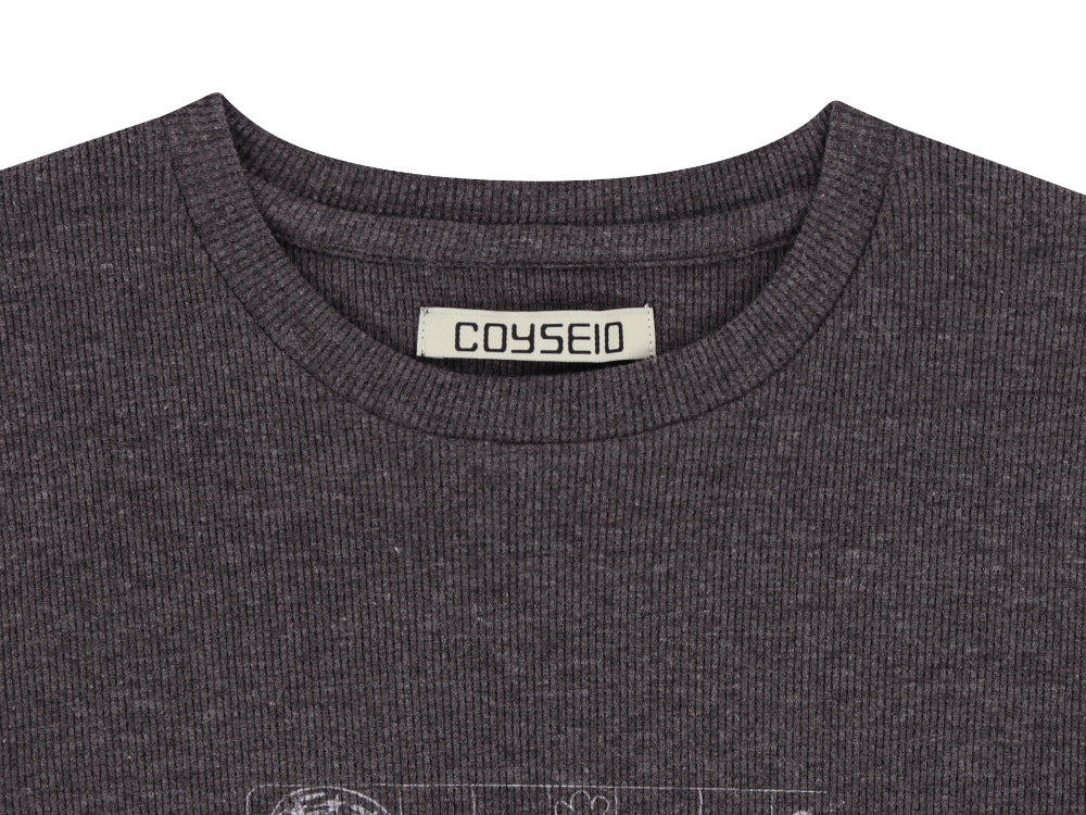 ✪【𝘱𝘳𝘦-𝘰𝘳𝘥𝘦𝘳】coyseio coy waffle t-shirt (2 color)