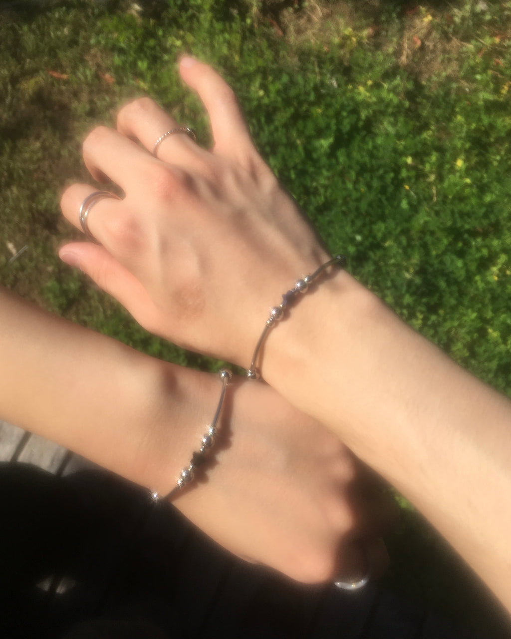galaxy star bracelet (black)