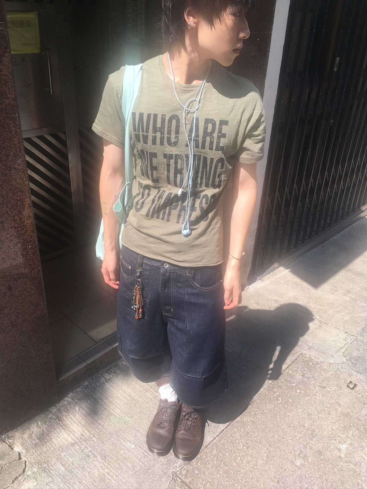 impress slub tee (khaki)
