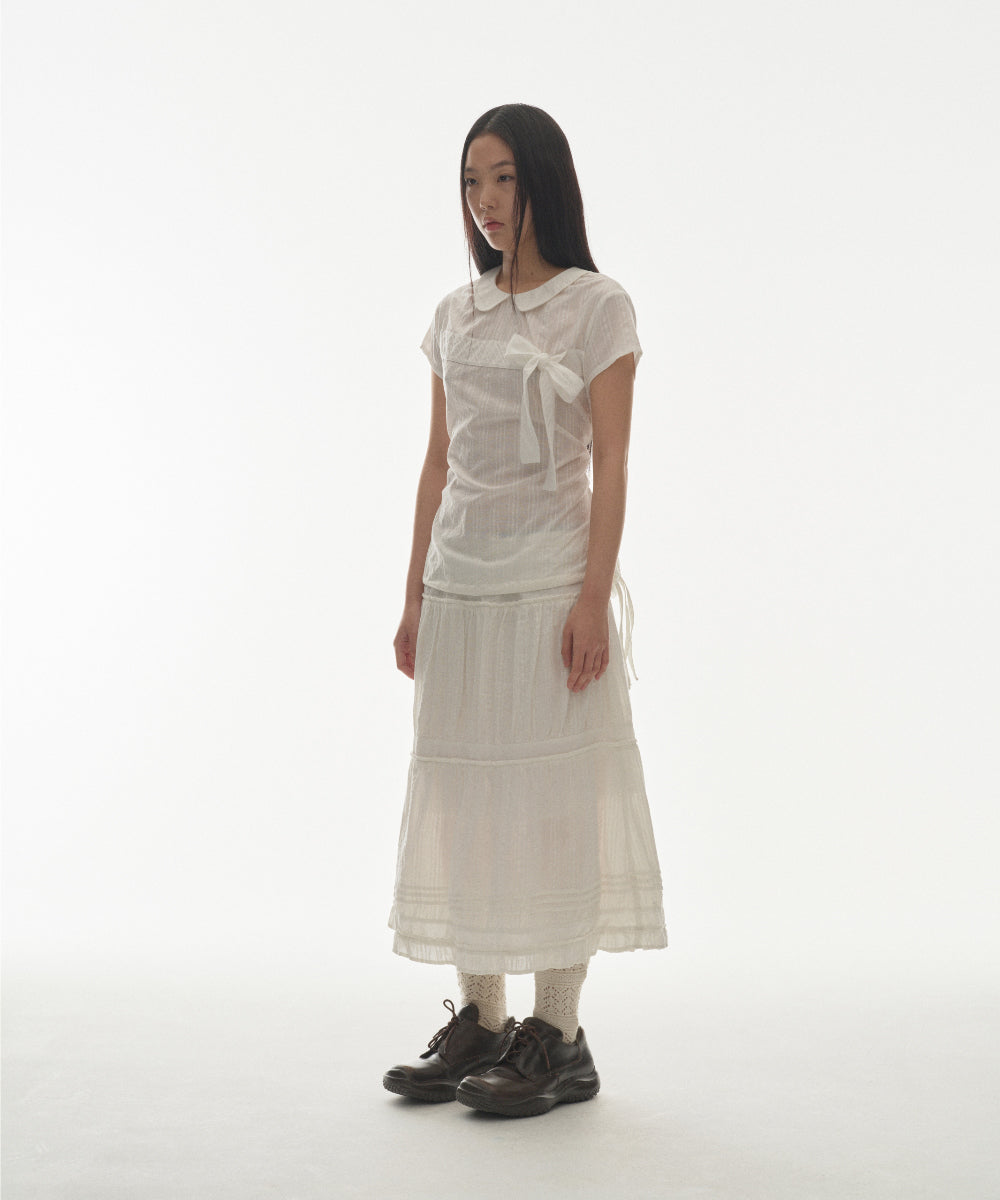 ✪【𝘱𝘳𝘦-𝘰𝘳𝘥𝘦𝘳】coyseio bow blouse (white)