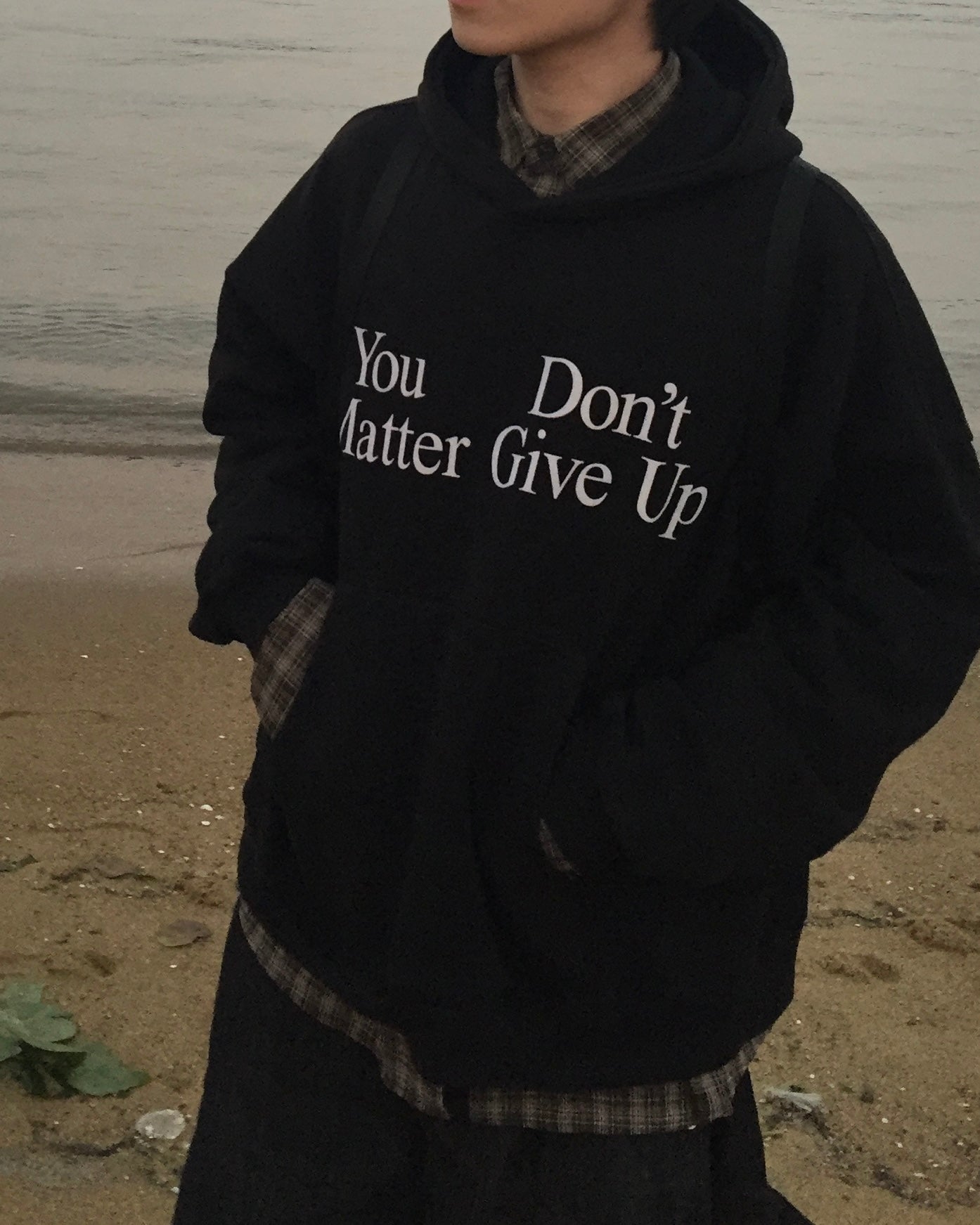 you don’t matter give up hoodie (black)