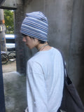 coco stripe beanie (black)